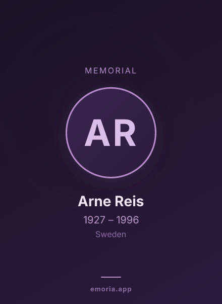 Memorial portrait of Arne Reis