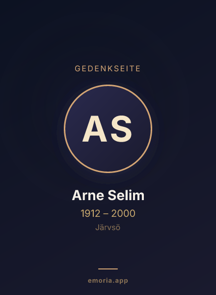 Gedenkportrait von Arne Selim