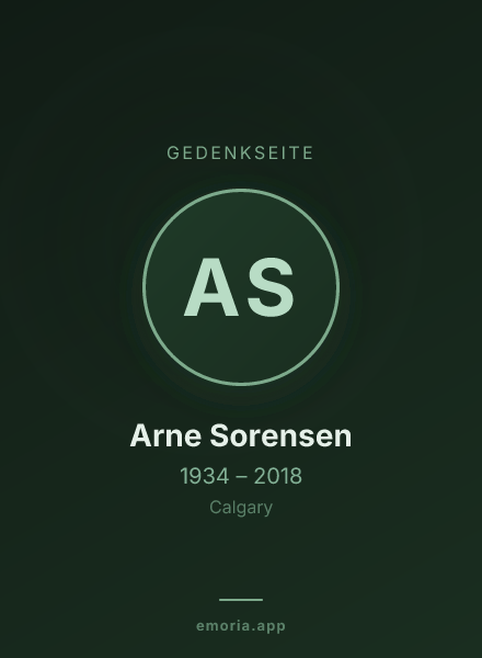 Gedenkportrait von Arne Sorensen