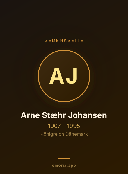 Gedenkportrait von Arne Stæhr Johansen