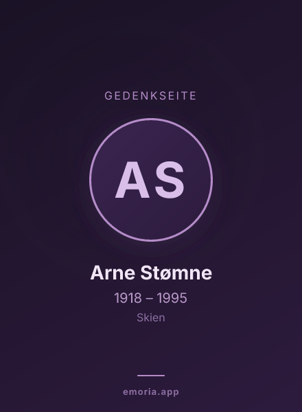 Gedenkportrait von Arne Stømne