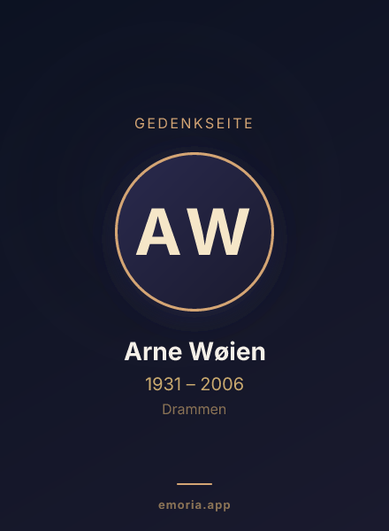 Gedenkportrait von Arne Wøien
