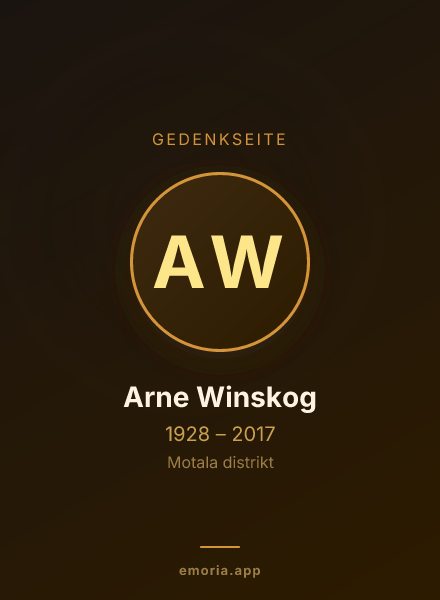 Gedenkportrait von Arne Winskog