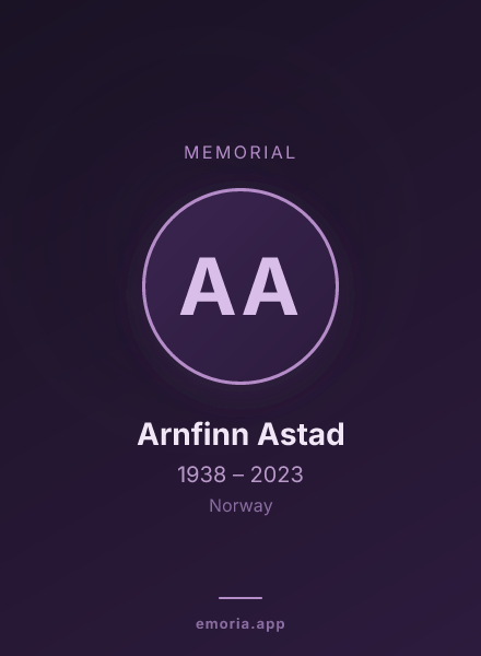 Memorial portrait of Arnfinn Astad