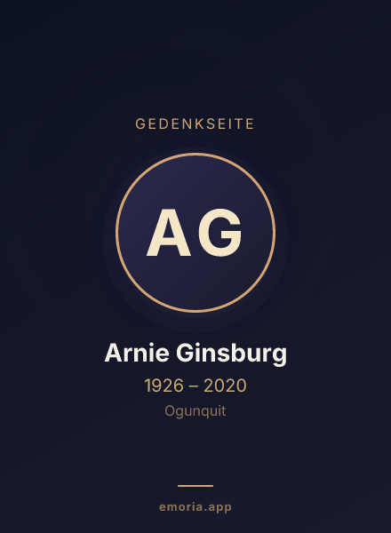 Gedenkportrait von Arnie Ginsburg