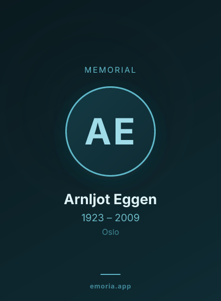 Memorial portrait of Arnljot Eggen