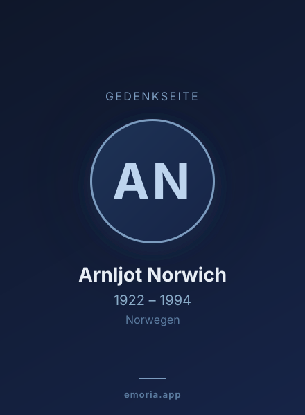 Gedenkportrait von Arnljot Norwich