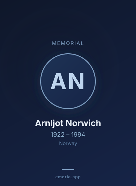 Memorial portrait of Arnljot Norwich