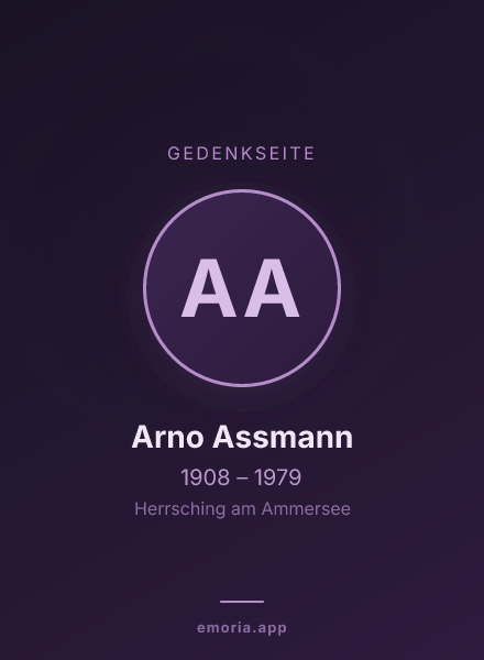 Gedenkportrait von Arno Assmann