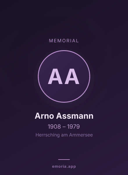 Memorial portrait of Arno Assmann