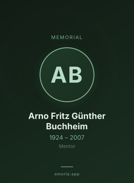 Memorial portrait of Arno Fritz Günther Buchheim