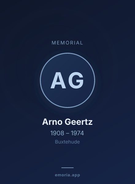Memorial portrait of Arno Geertz