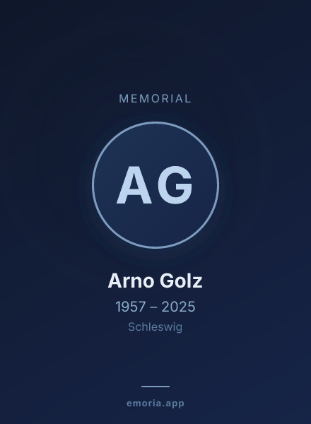 Memorial portrait of Arno Golz