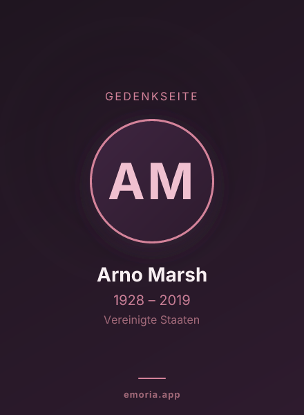 Gedenkportrait von Arno Marsh