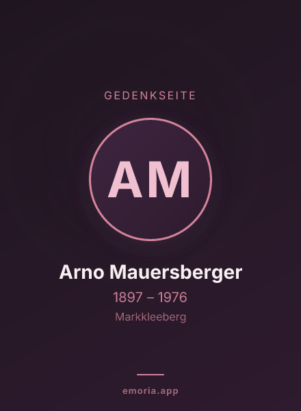 Gedenkportrait von Arno Mauersberger