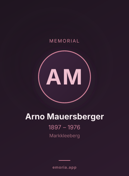 Memorial portrait of Arno Mauersberger