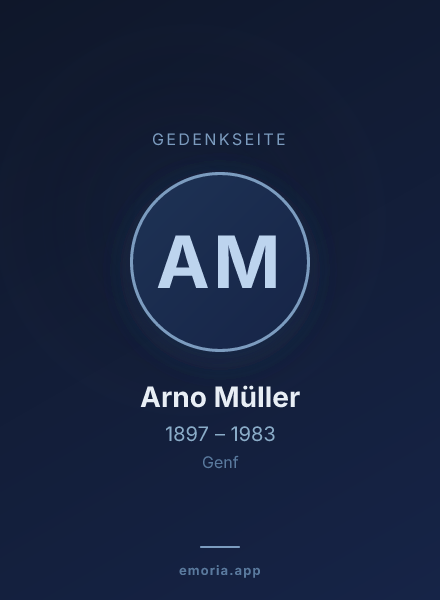 Gedenkportrait von Arno Müller