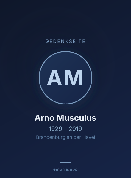 Gedenkportrait von Arno Musculus