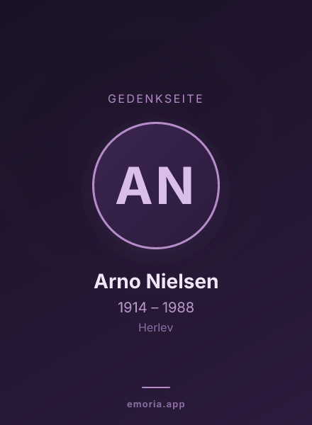 Gedenkportrait von Arno Nielsen