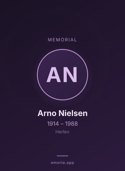 Memorial portrait of Arno Nielsen
