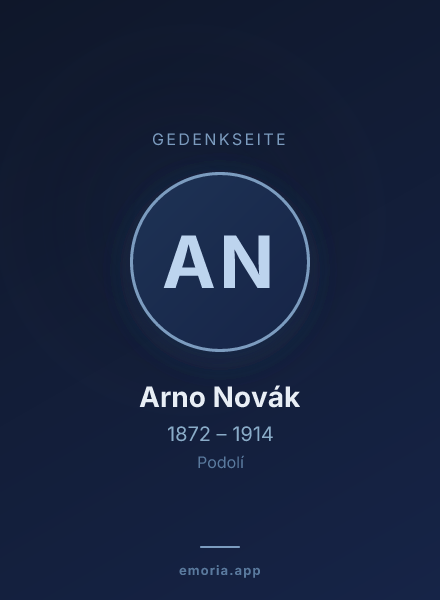 Gedenkportrait von Arno Novák