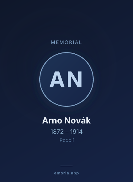 Memorial portrait of Arno Novák