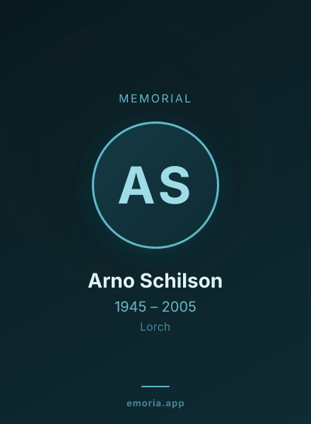Memorial portrait of Arno Schilson