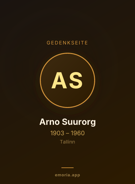 Gedenkportrait von Arno Suurorg
