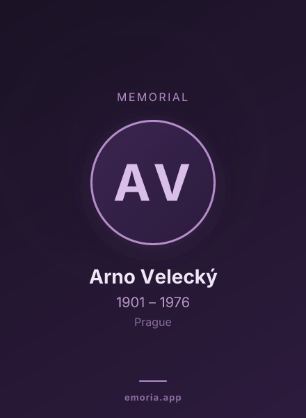 Memorial portrait of Arno Velecký