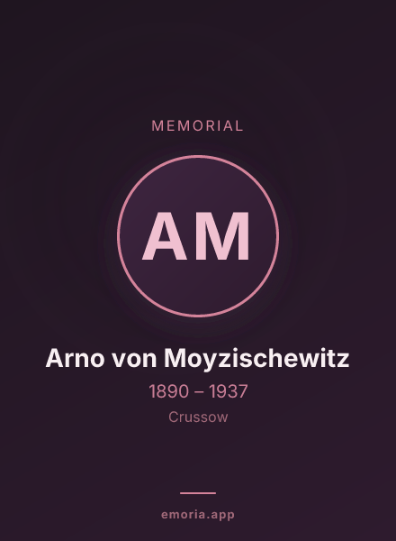 Memorial portrait of Arno von Moyzischewitz