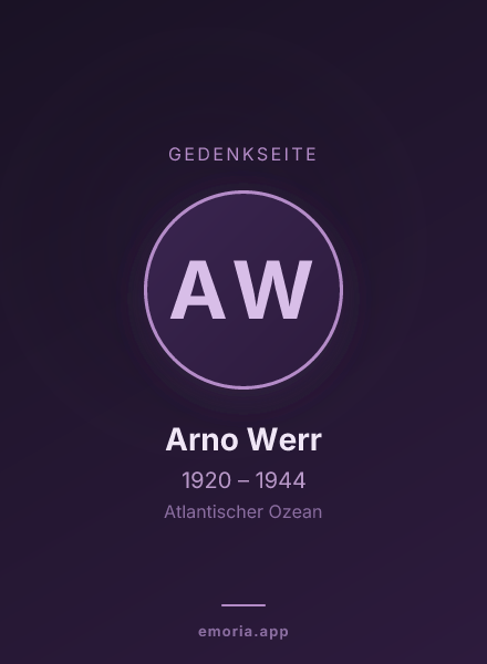 Gedenkportrait von Arno Werr
