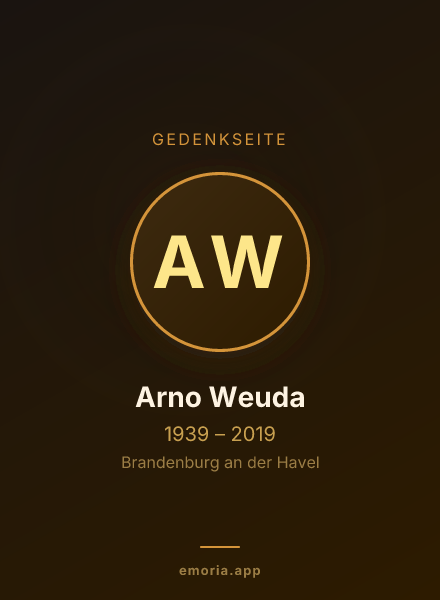 Gedenkportrait von Arno Weuda