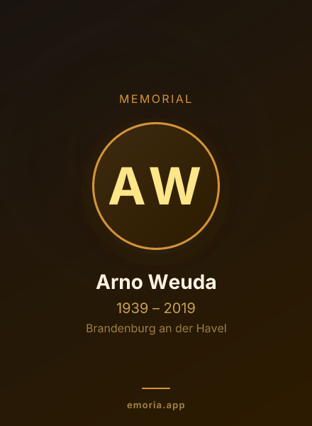 Memorial portrait of Arno Weuda