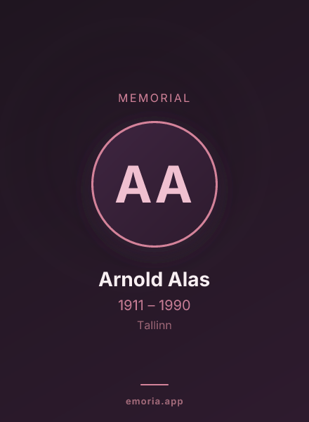 Memorial portrait of Arnold Alas