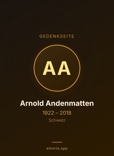 Gedenkportrait von Arnold Andenmatten