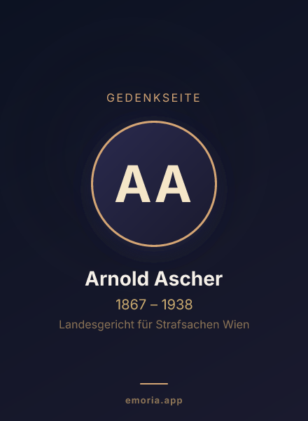 Gedenkportrait von Arnold Ascher