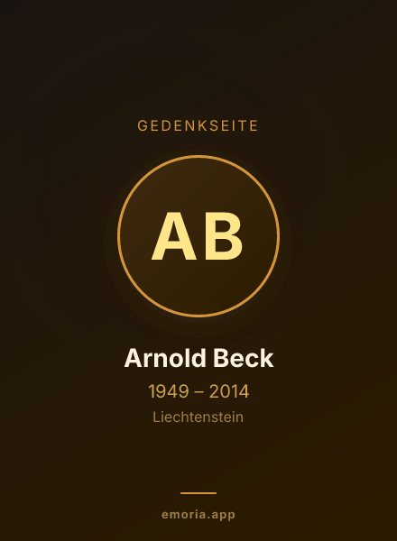 Gedenkportrait von Arnold Beck