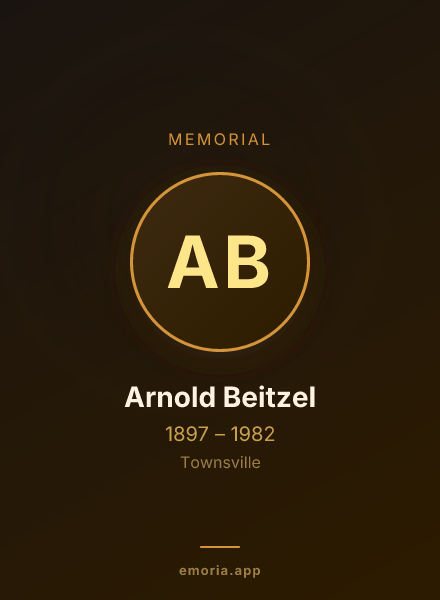 Memorial portrait of Arnold Beitzel