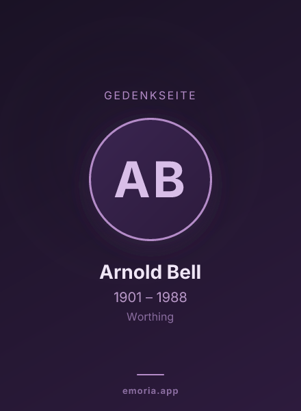 Gedenkportrait von Arnold Bell