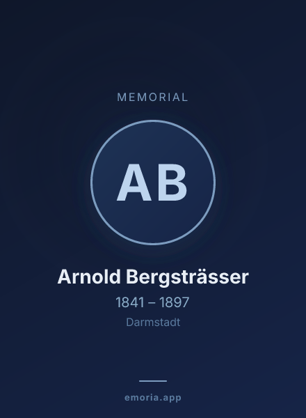 Memorial portrait of Arnold Bergsträsser