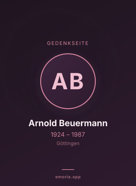 Gedenkportrait von Arnold Beuermann