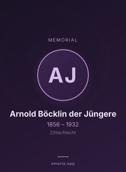 Memorial portrait of Arnold Böcklin der Jüngere