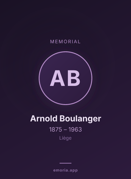 Memorial portrait of Arnold Boulanger