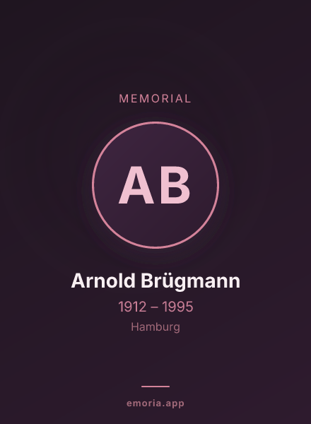 Memorial portrait of Arnold Brügmann
