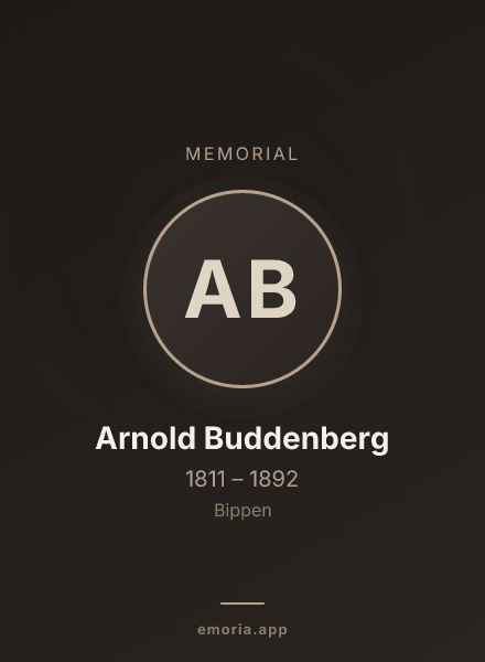 Memorial portrait of Arnold Buddenberg
