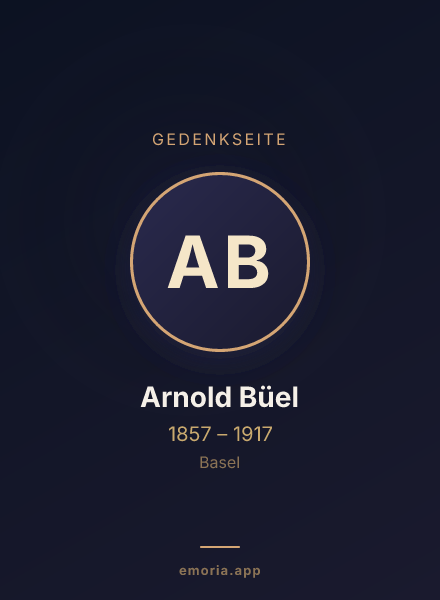 Gedenkportrait von Arnold Büel
