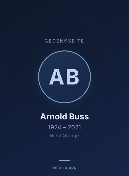 Gedenkportrait von Arnold Buss