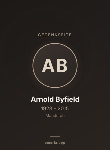 Gedenkportrait von Arnold Byfield