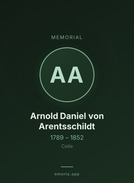 Memorial portrait of Arnold Daniel von Arentsschildt