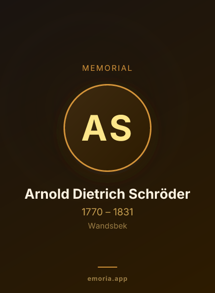 Memorial portrait of Arnold Dietrich Schröder